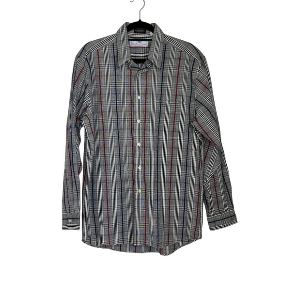 Carroll & Co. Beverly Hills Men's Shirt Size Medium Button Down Gray Long Sleeve - Picture 1 of 11